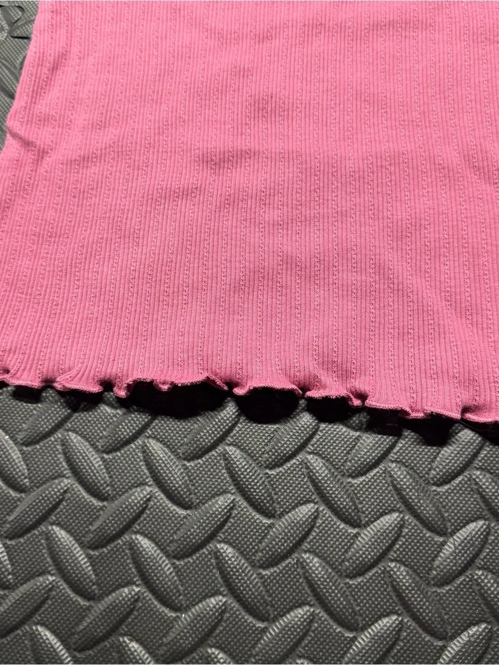 OshKosh B’gosh Toddler Girls Pink Ribbed Tank Top Size 5T Sleeveless Lace